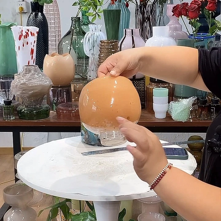 花瓶原色瑕疵口7高15