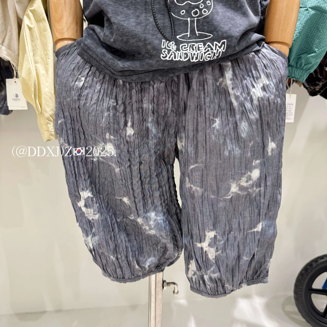 【捡漏】夏季儿童韩版男女童九分自带纹理感天丝防蚊长裤 KZ013