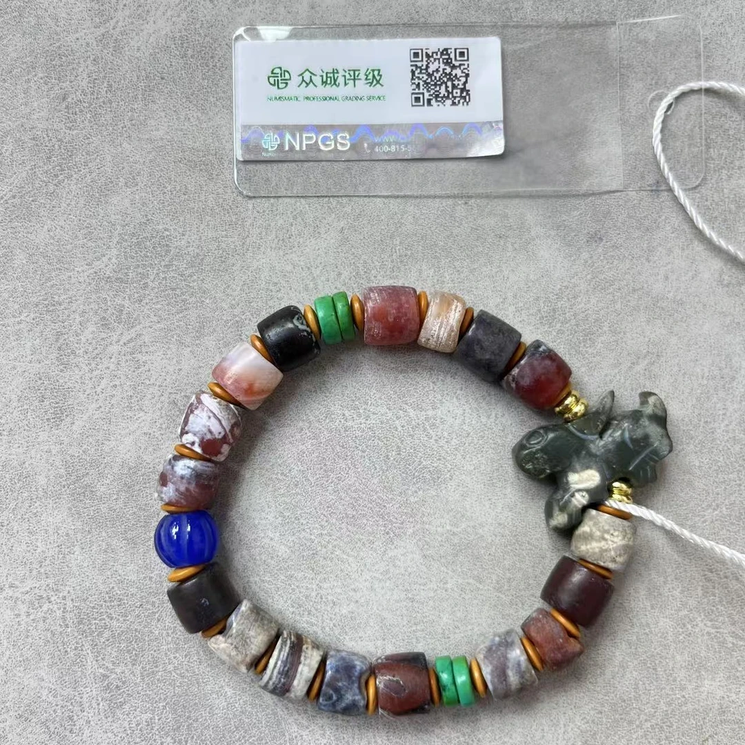 清代 缠丝玛瑙多宝佛头以直播间为准 手串 YZ0460［燕赵造物司］