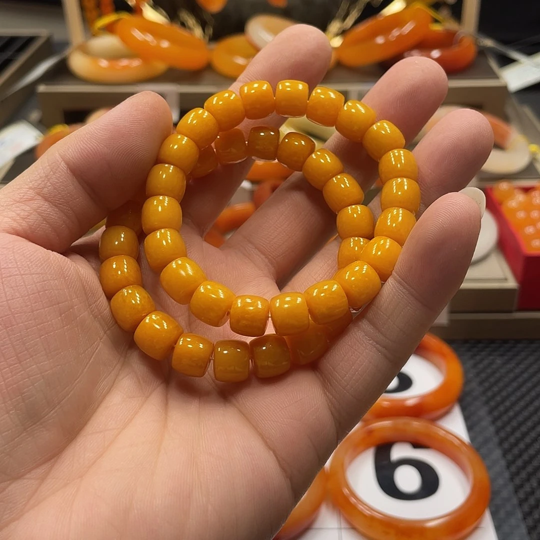 合金石英质玉（黄龙玉）手镯