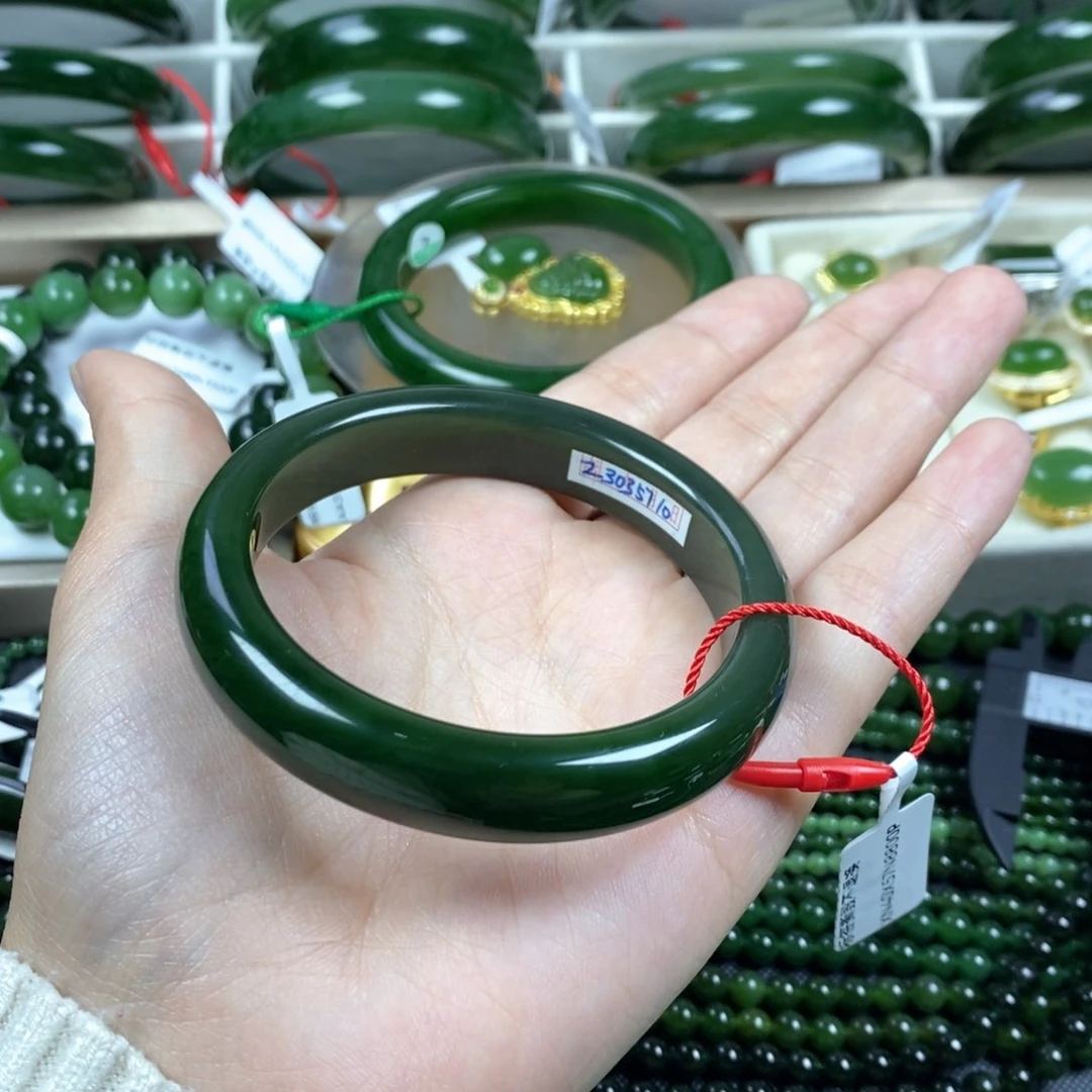 和田玉（碧玉）手镯未镶嵌我****6