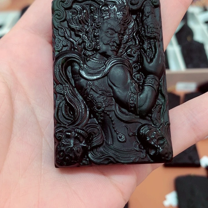 哈***Y天然缅料a货钢琴黑特色题材挂件