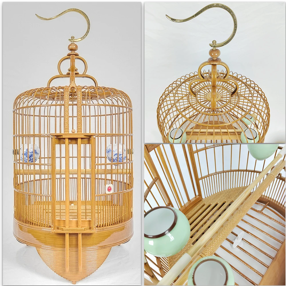 广西底广笼鸟笼 精品广笼鸟笼鸟具画眉鸟笼八哥鸟笼