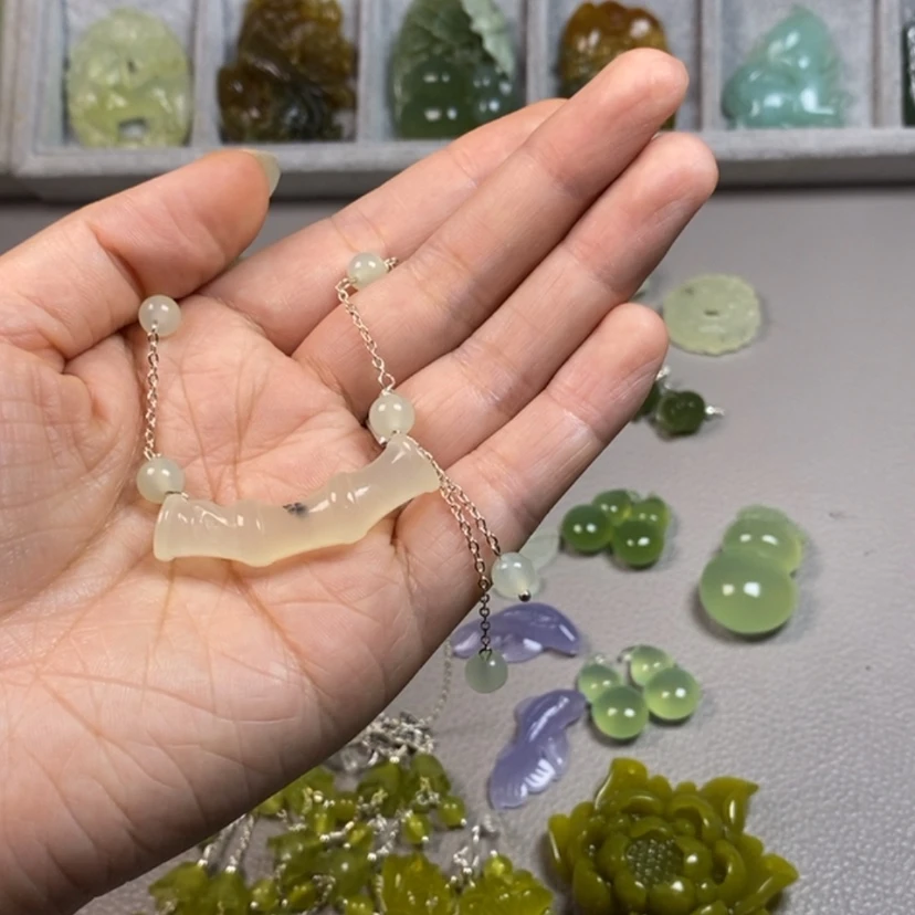 【闪购商品】未镶嵌蛇纹石玉挂件耳饰耳环项链