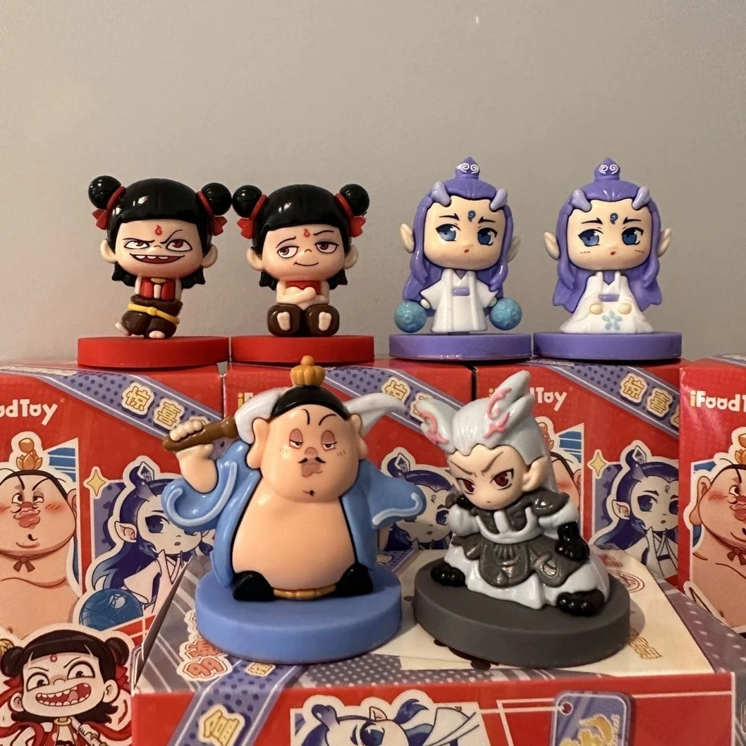 【必出隐藏款！】哪吒端盒六只不重复哪吒之魔童闹海手办摆件玩具