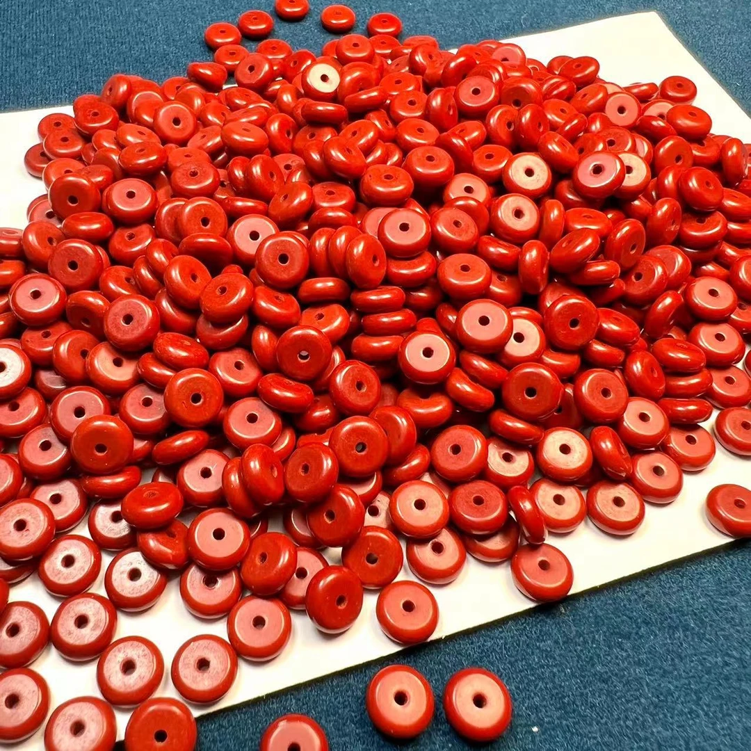 【10个】6mm南红玛瑙隔珠隔片手工diy配件配饰