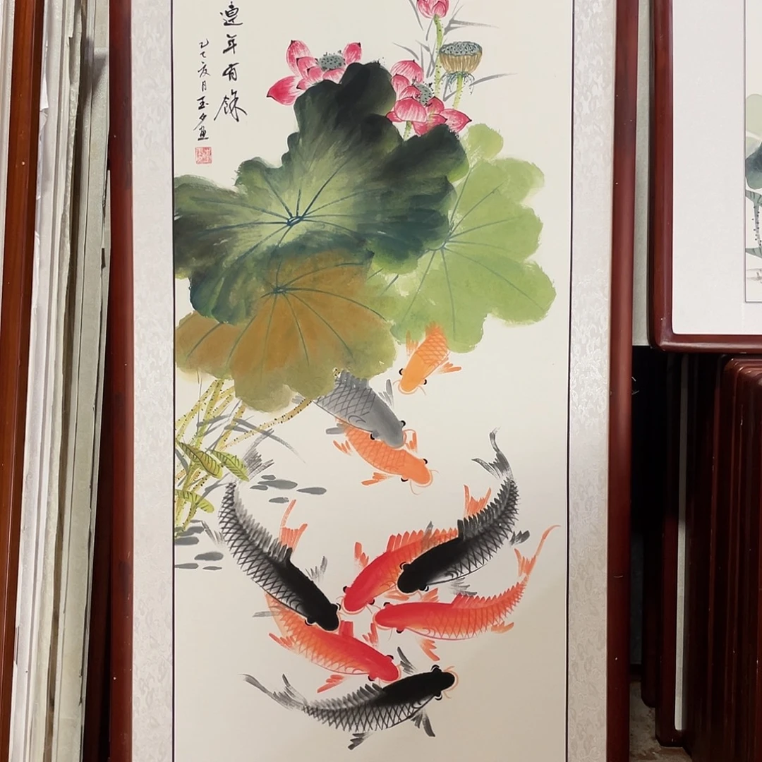 国画带框尺寸63*123厘米