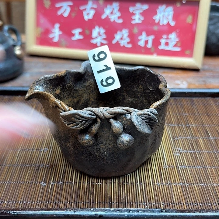 纯手工制作粗陶茶具