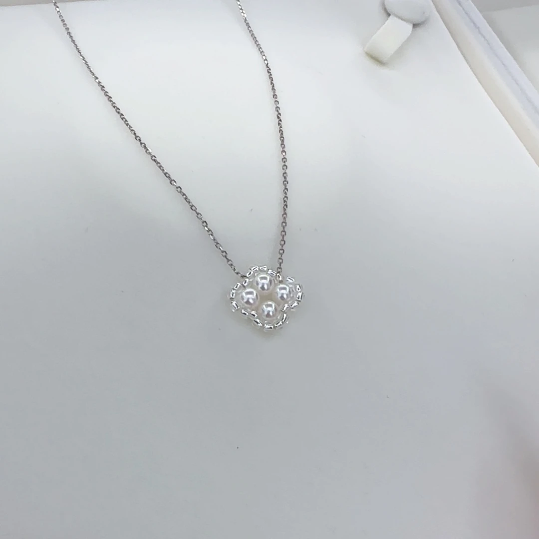 银S925镶嵌淡水珍珠颈饰