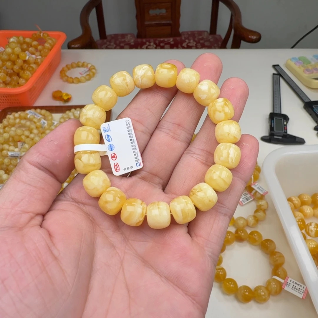 蜜蜡未镶嵌手链蜜蜡手串