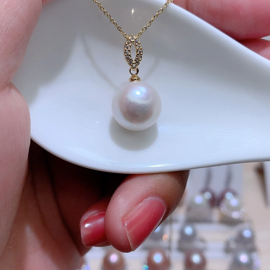 淡水珍珠未镶嵌吊坠(赠链)CC12.3m m