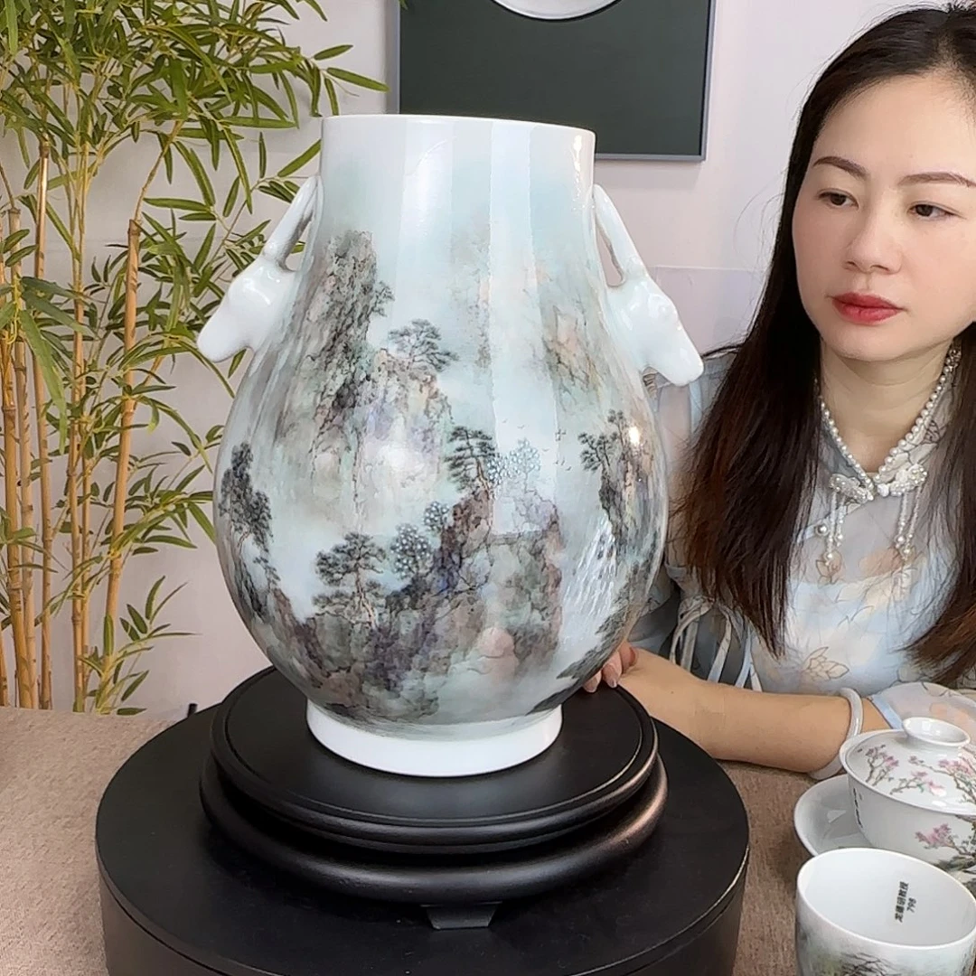 瓷片精品手绘摆件