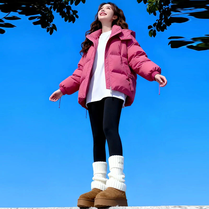 兹伊翰【北欧雪堡】2025冬季新款加厚保暖棉服连帽百搭气质显瘦棉衣