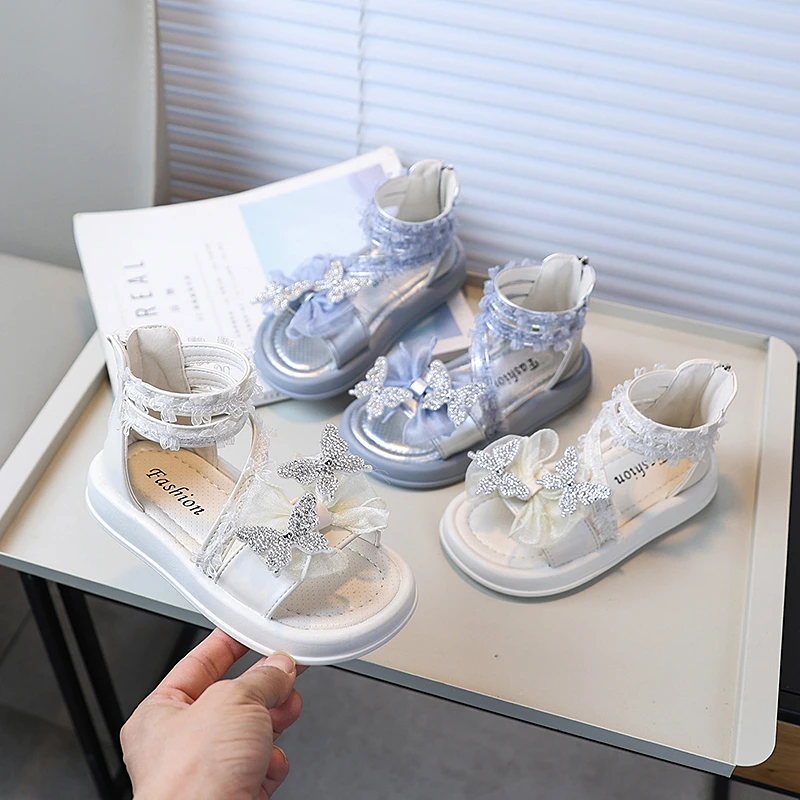 女童鞋子2025夏季新款公主凉鞋时尚夏款潮流洋气中大童宝宝沙滩鞋