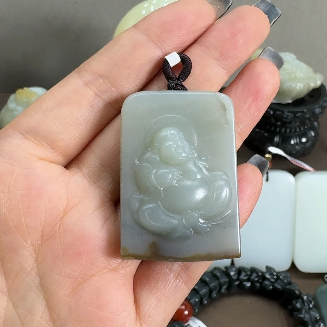 和田玉未镶嵌吊坠(不含链)