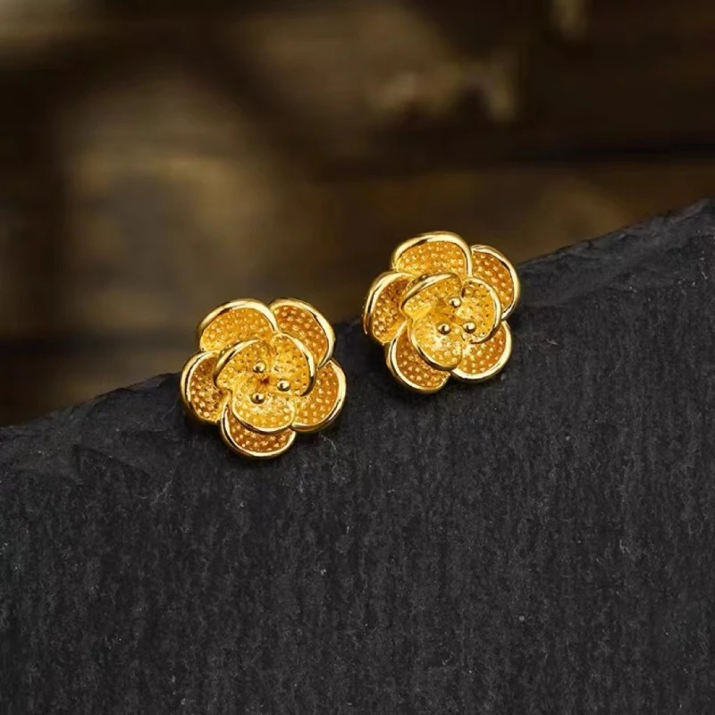 铜合金耳饰  6092 花朵优雅耳钉