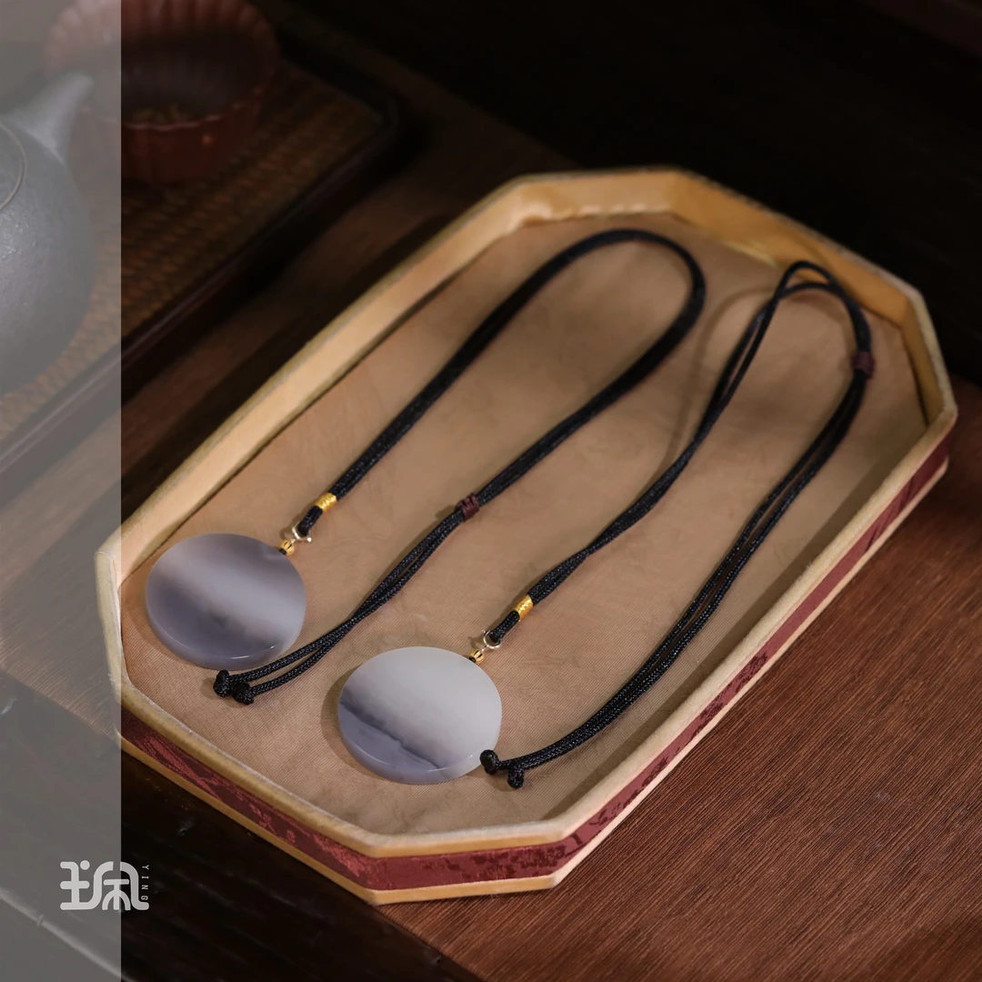 丹青绘|和田玉*项链*18K金镶嵌CYB25020821多样性发其一（P）