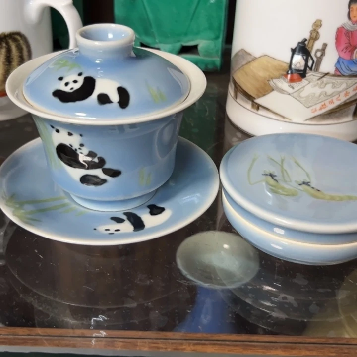 霸***气盖碗景德镇陶瓷颜色釉盖碗