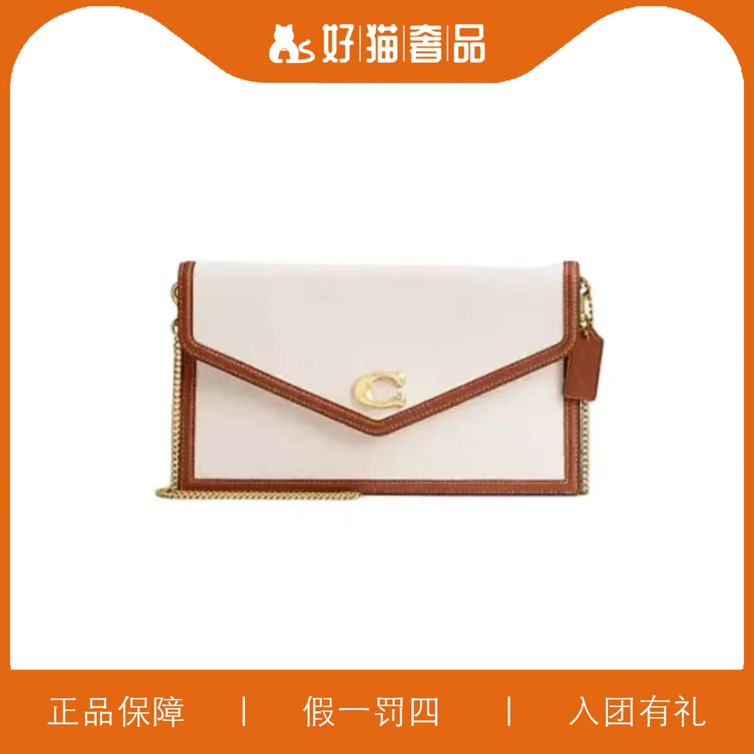 95新 COACH/蔻驰 蔻驰针织信封C标手拿公文包/B4214/27X16X1