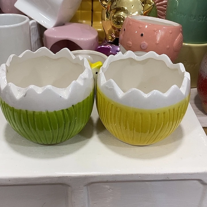 陶盆有孔 瑕疵针孔漏釉介意勿拍外口 8外高7