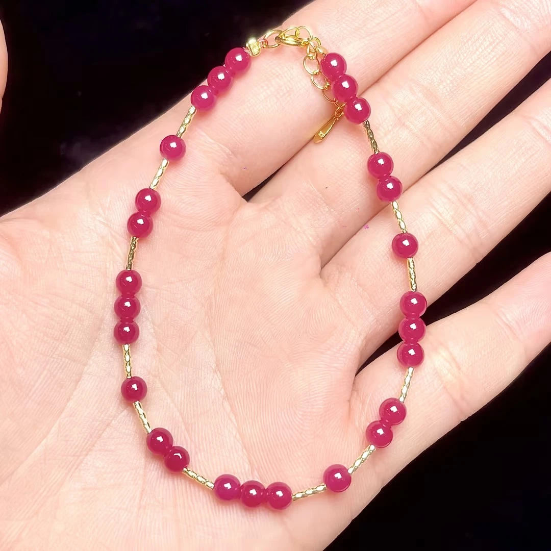 【ZY】红宝石DIY手链-约4mm（多样性发其一）