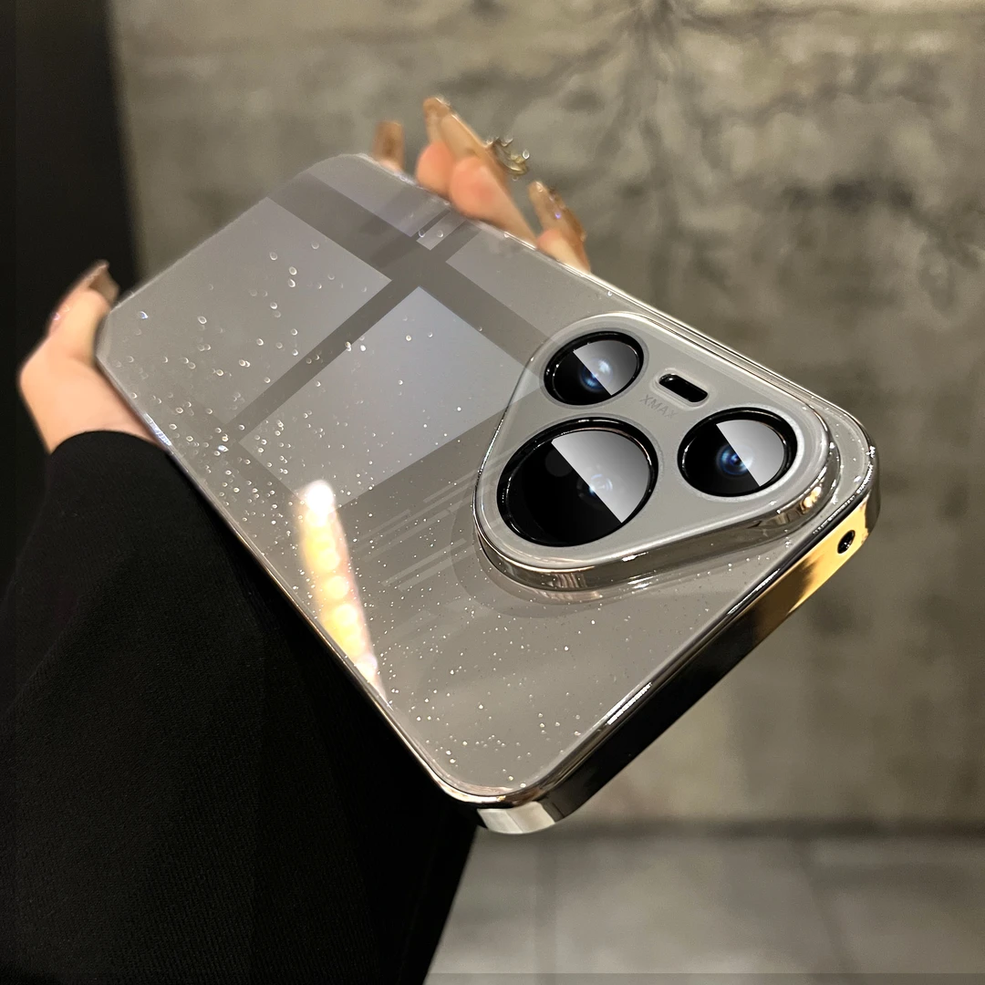 创壳者适用华为Pura70/P80ultra冰晶满天星背板P70pro+电镀手机壳