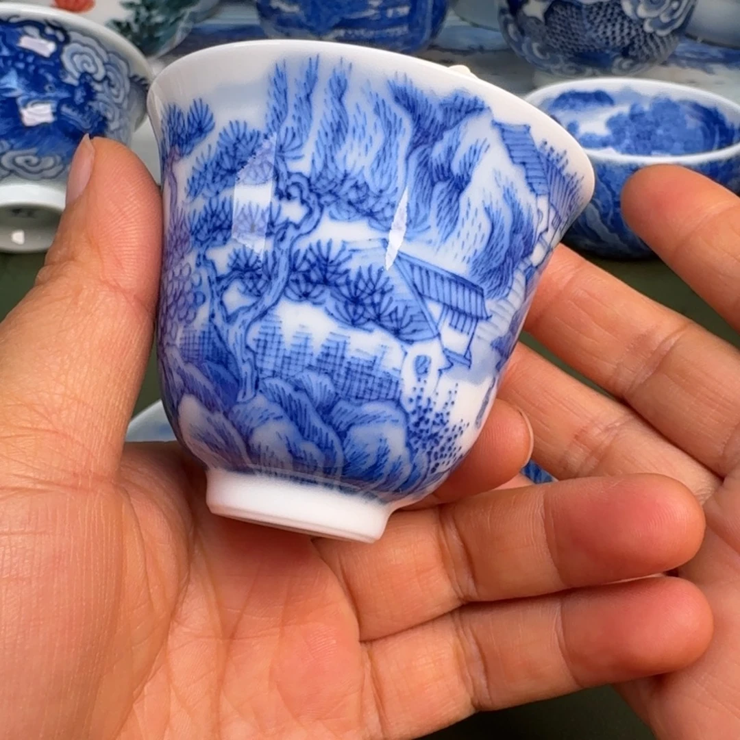 瓷景德镇纯手绘茶具圆圆277