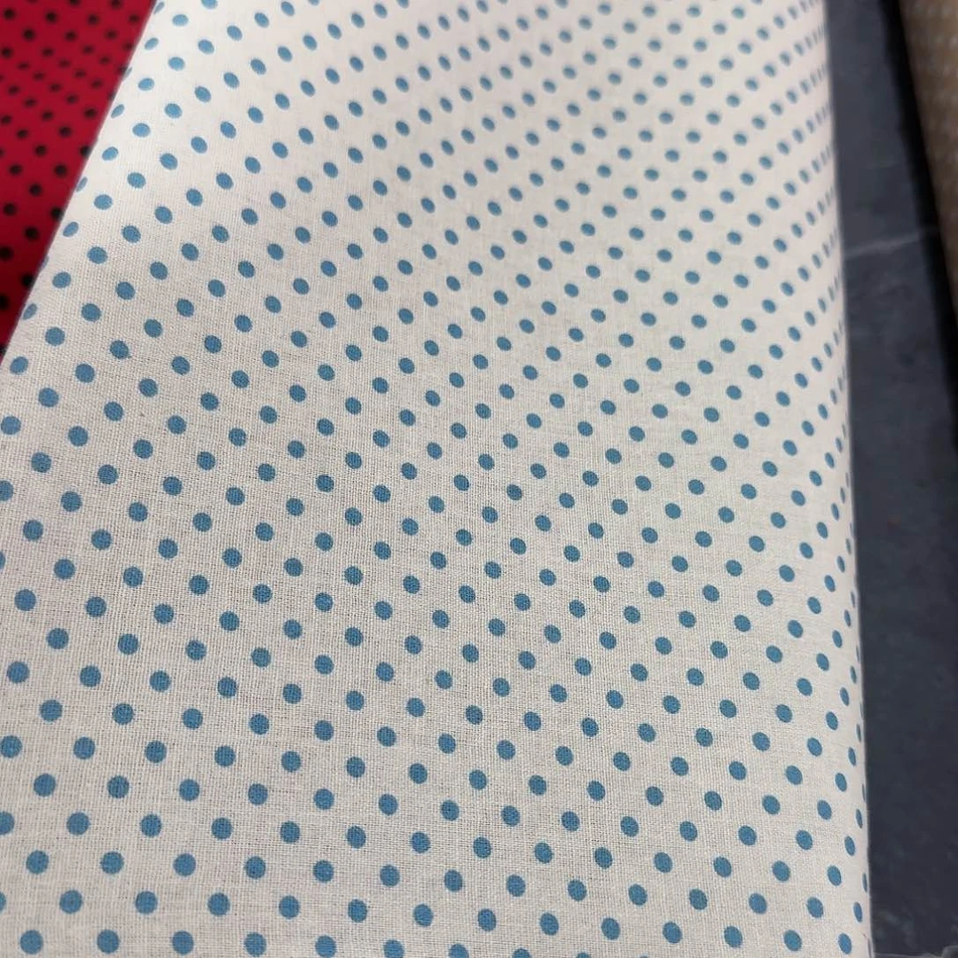 纯棉平布1米长X1.1米宽地卷白底蓝