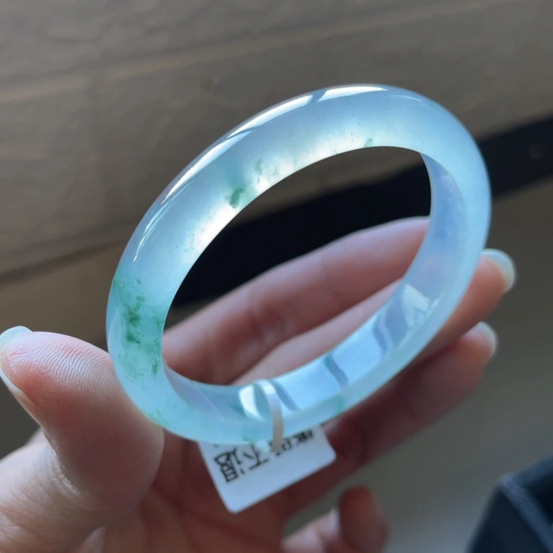翡翠手镯未镶嵌53.5圈贵妃镯三天鉴赏期