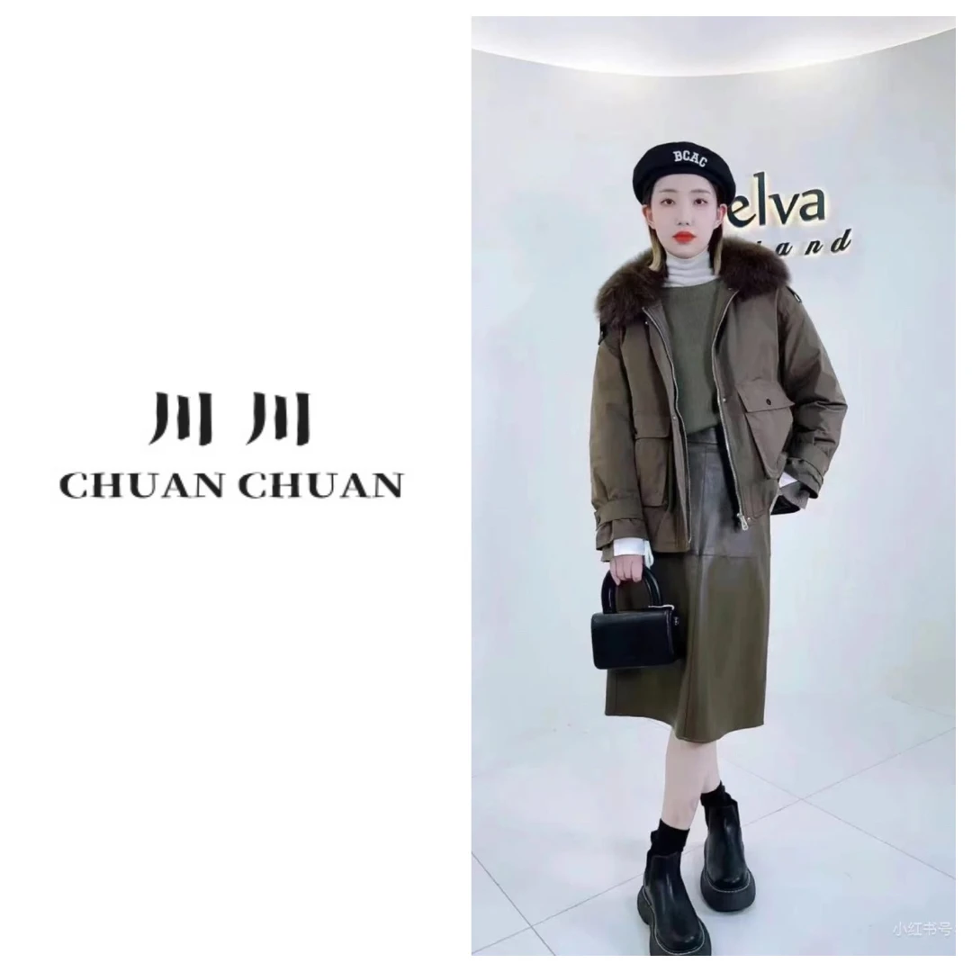 Y118/艾～无运险～真毛领棉服