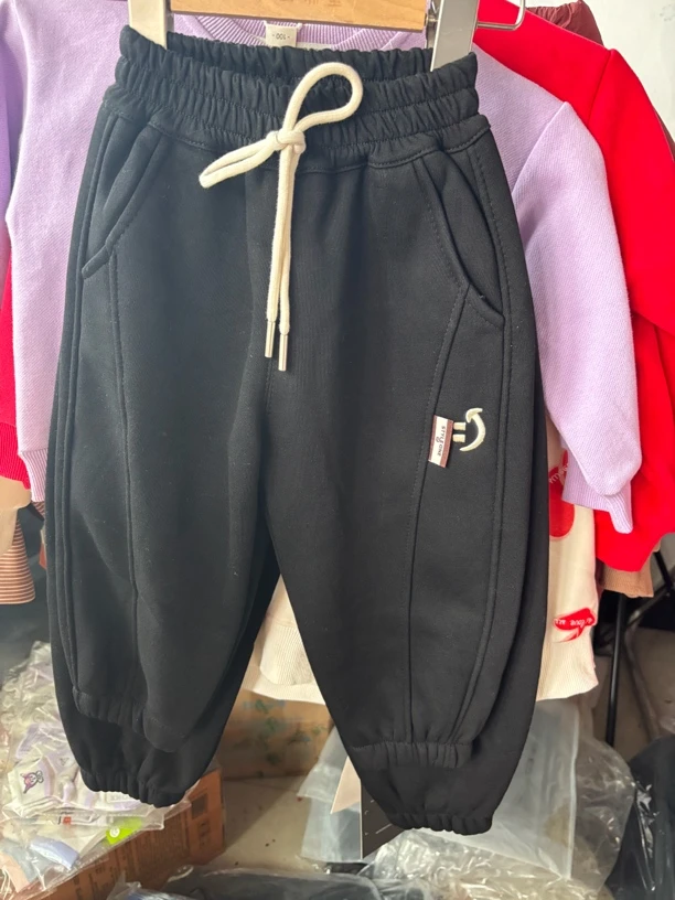 新款秋冬加绒长款卫裤高品质A类适合宝宝穿着