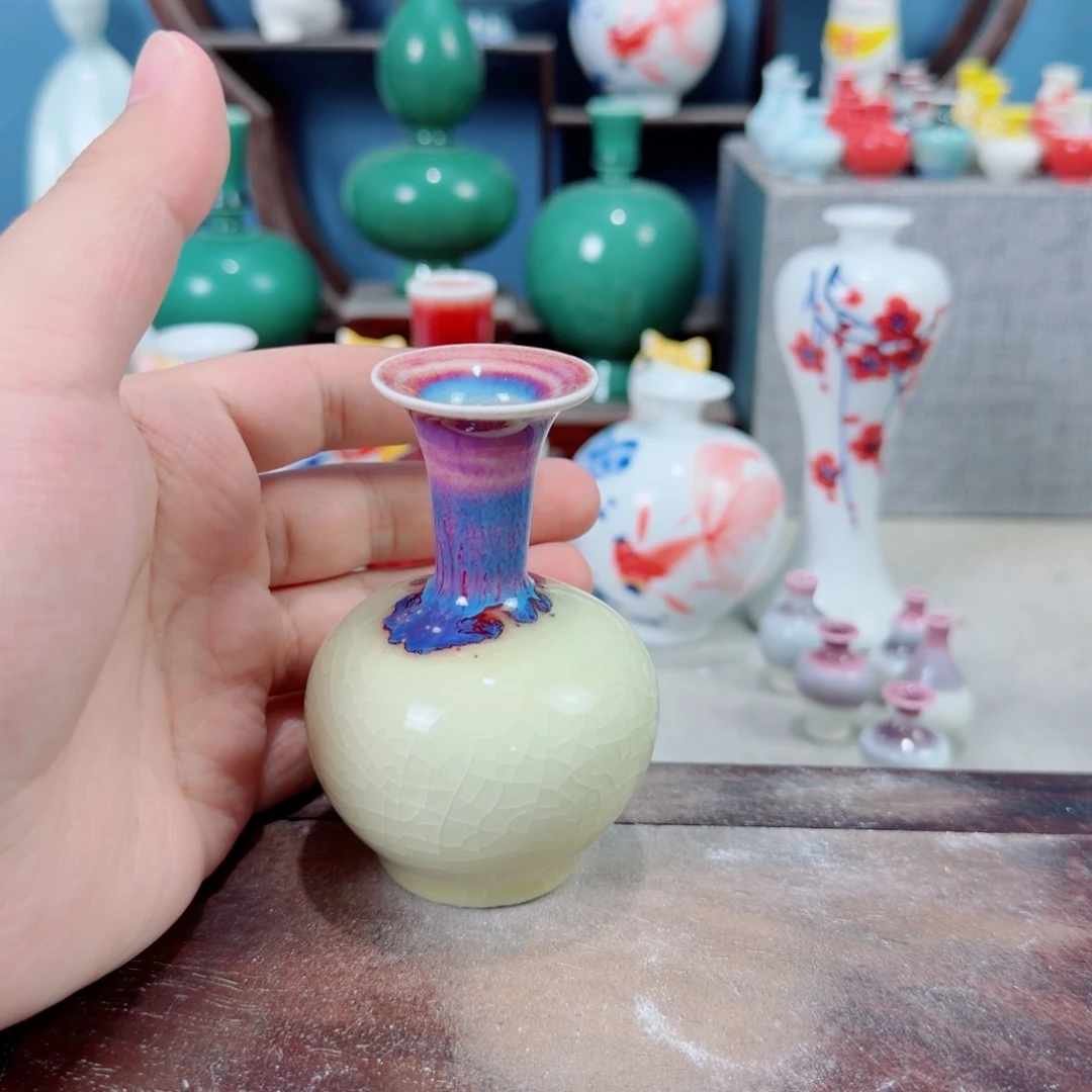 陶瓷手工小花器摆件