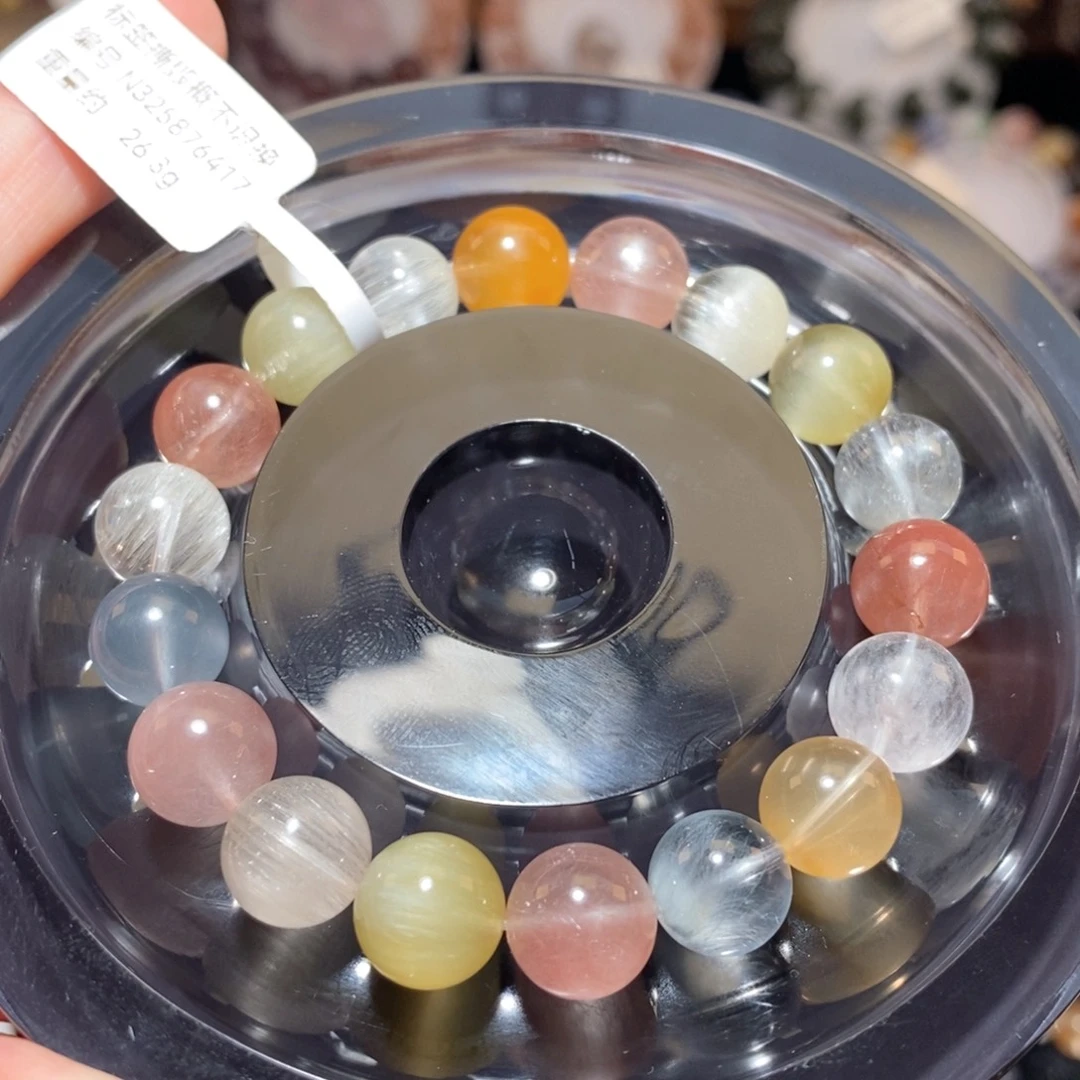 水晶手链未镶嵌F彩兔毛10.2