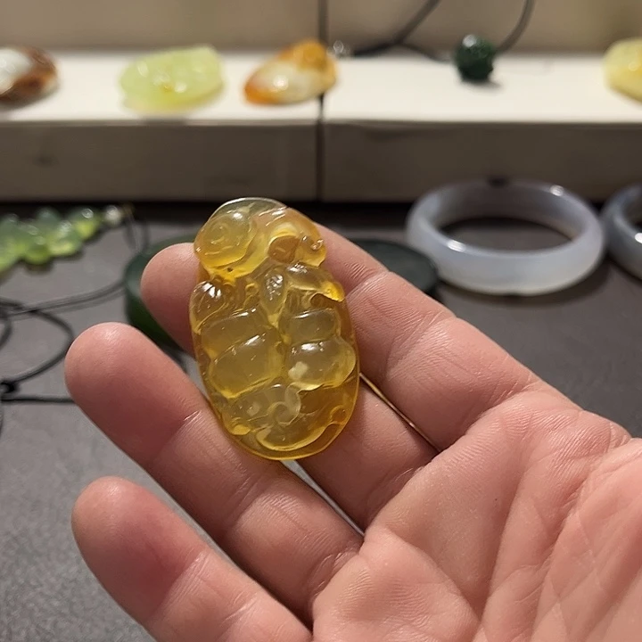 蛇纹石玉合金山水摆件指日高升