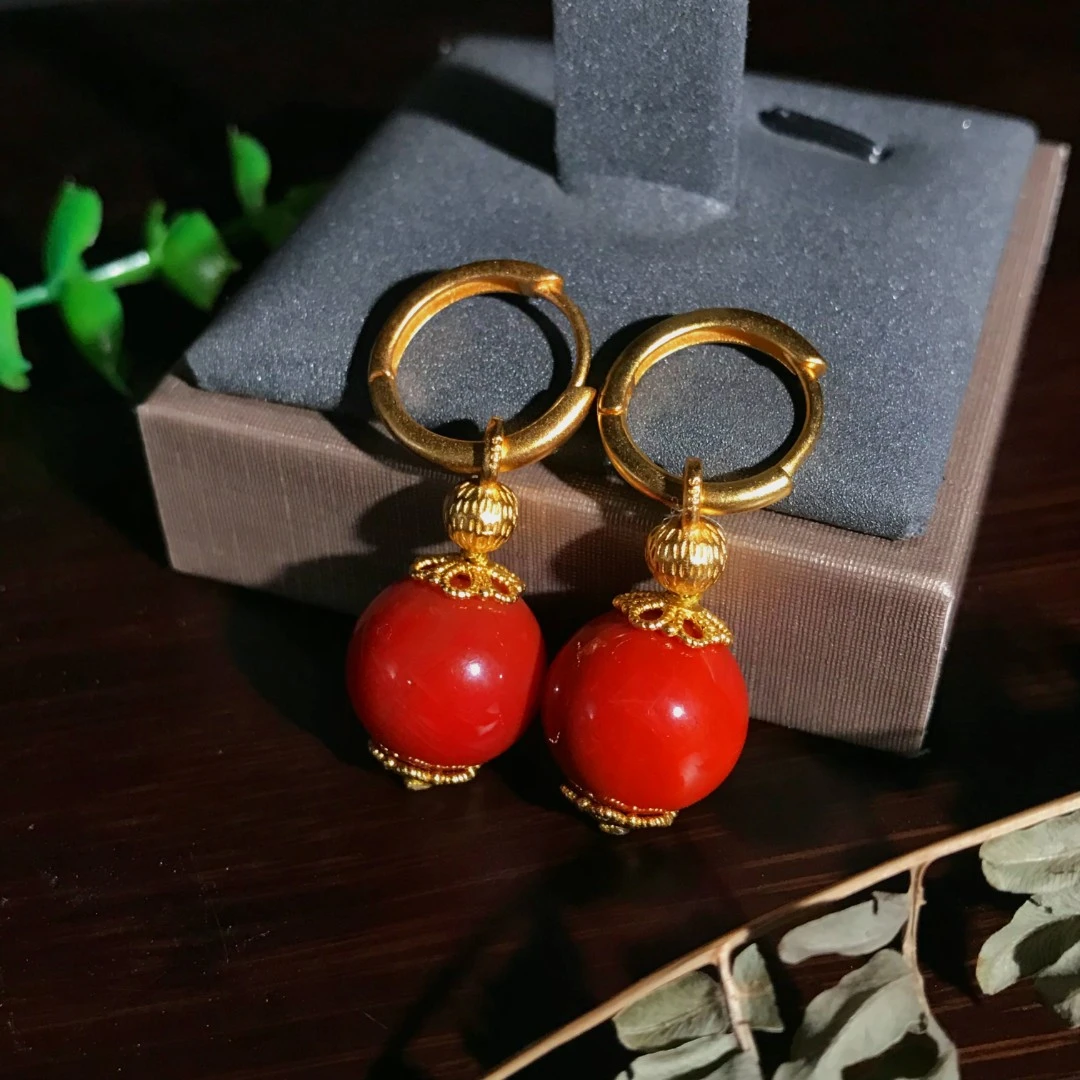 【小雪】南红瓦西精品时尚百搭耳扣