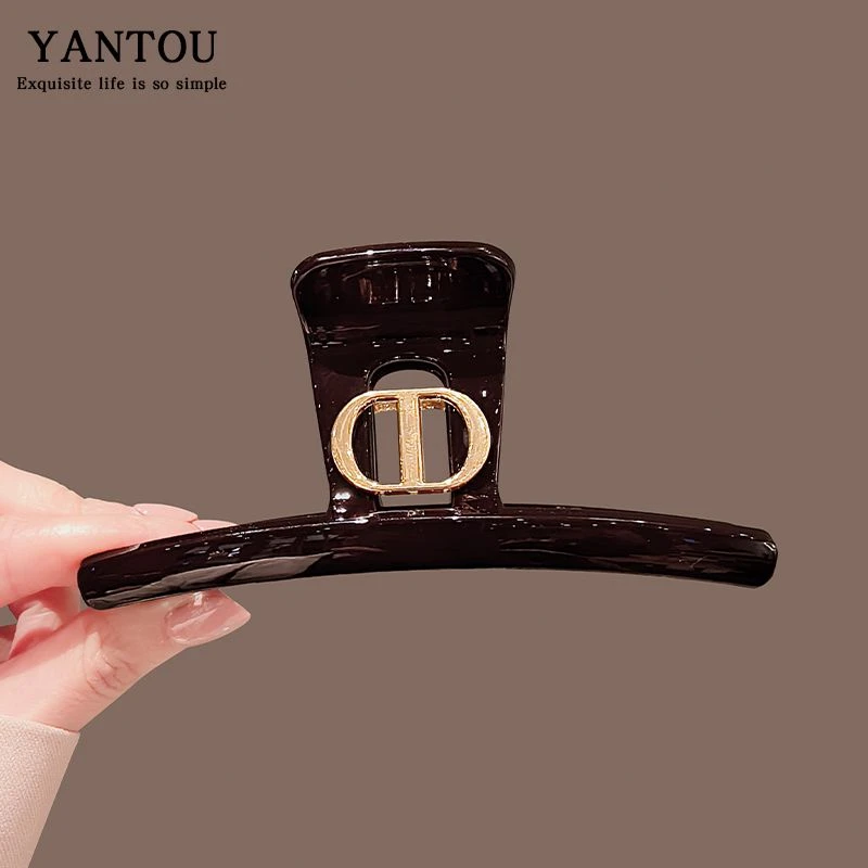 韩国东大门大号发夹女2025新款高端后脑勺发抓夹丸子头盘发鲨鱼夹