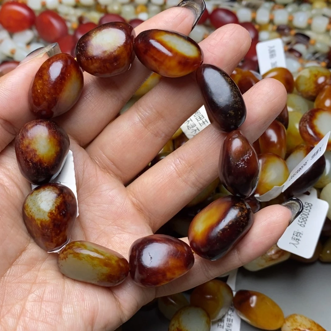 和田玉手链未镶嵌老*机