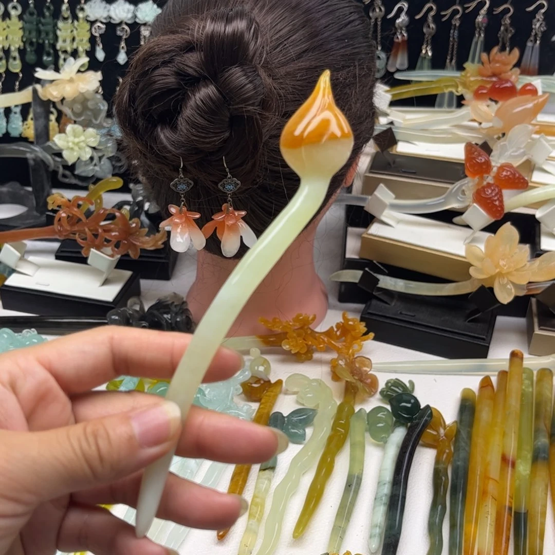 蛇纹石玉合金发饰?****?