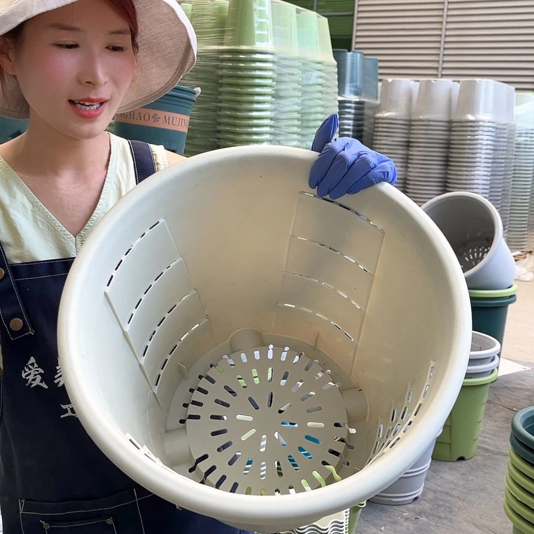 玫瑰盆420#米白色4个无托