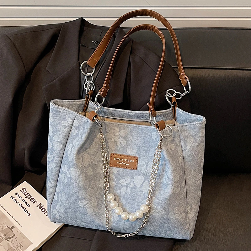 2025新款大容量时尚百搭单肩包高级感小众简约通勤托特包女包