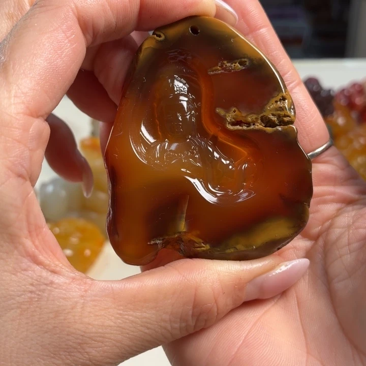 玛瑙/玉髓未镶嵌吊坠(不含链)