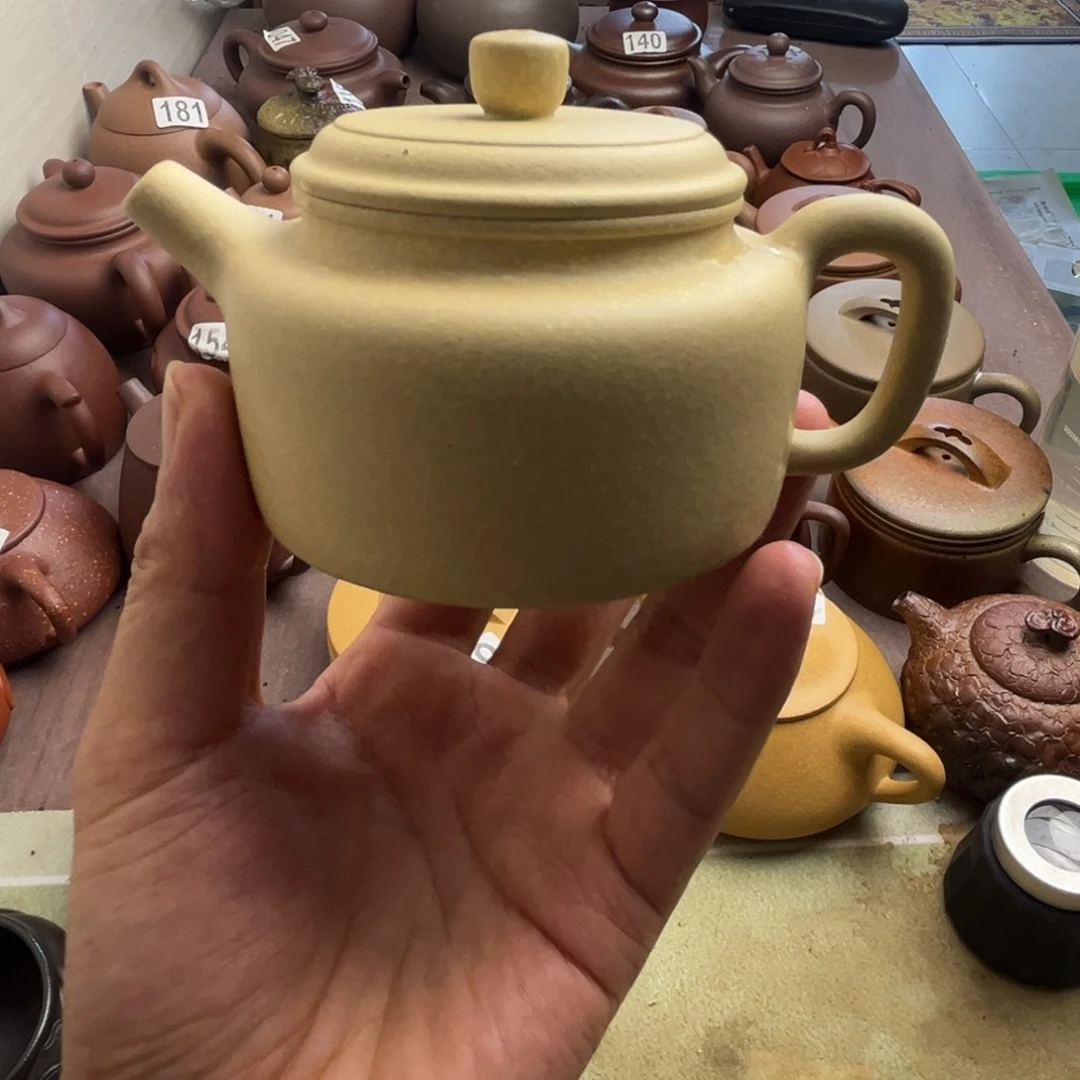 小***茄茶壶紫砂本绿220cc左右大瑕疵