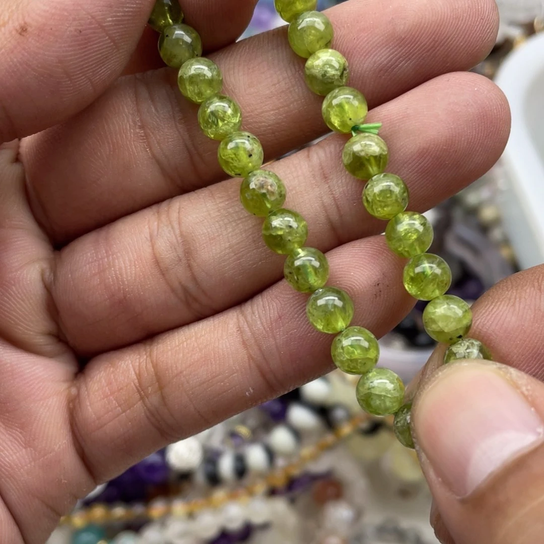 银S925镶嵌手链烟晶