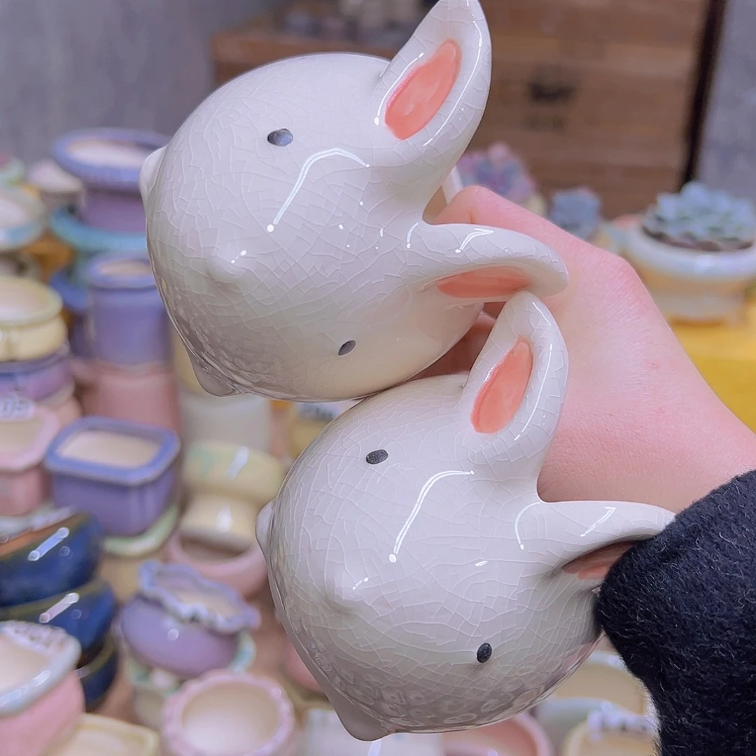 红陶陶瓷花盆当场满12包邮