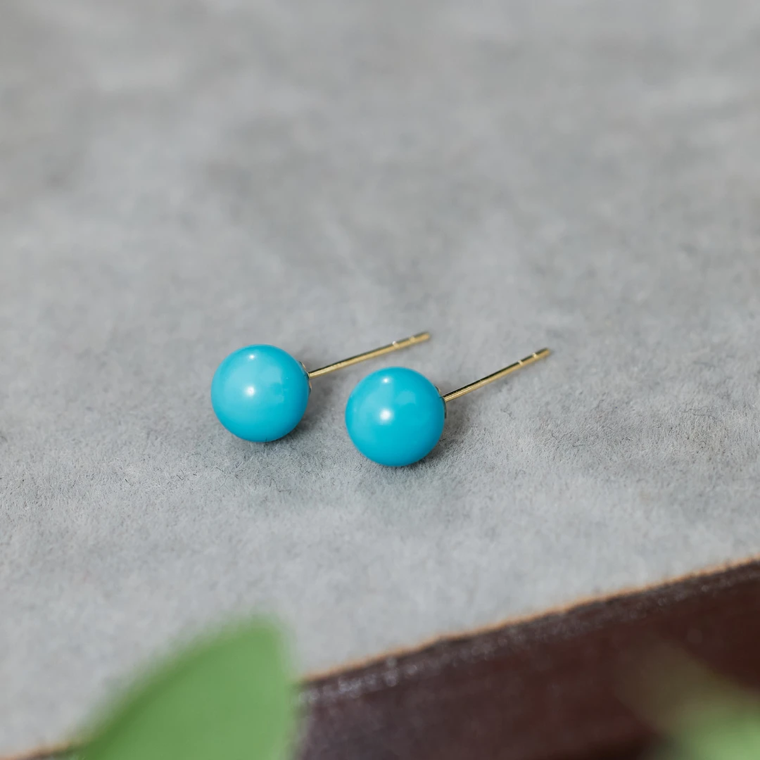 【歪歪】苗畅*美松圆珠耳饰*18K金镶嵌（卡6）W3781