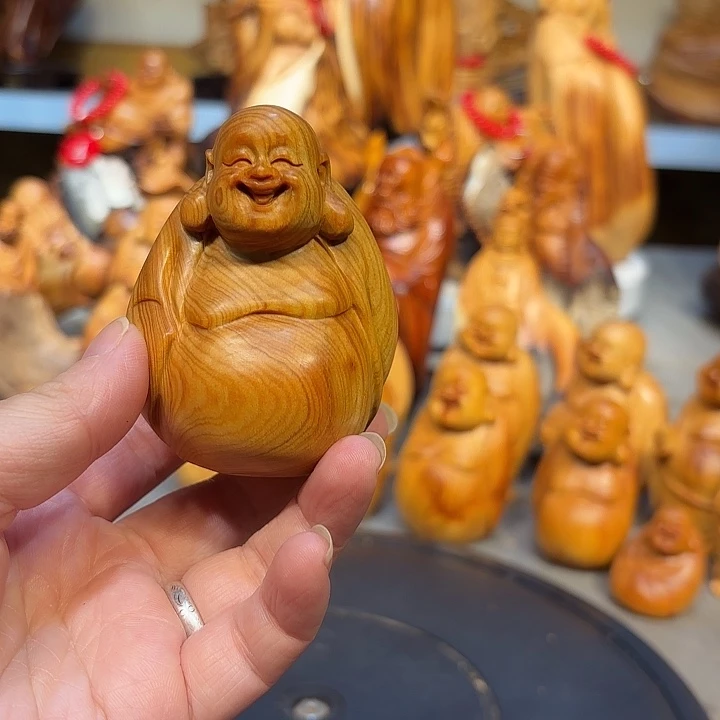 柏木太行崖柏弥勒佛