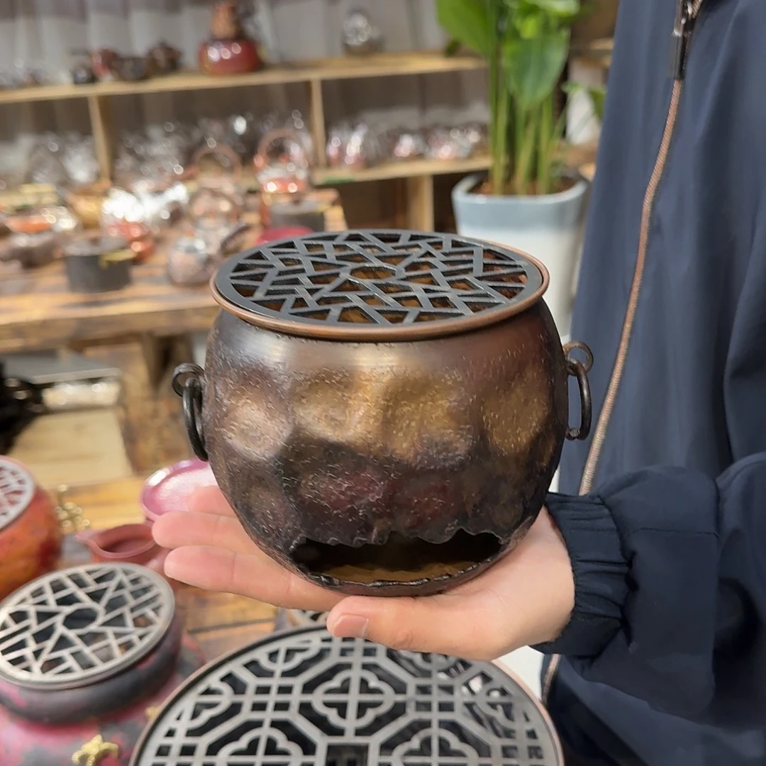 紫铜手工制作火炉烟熏色