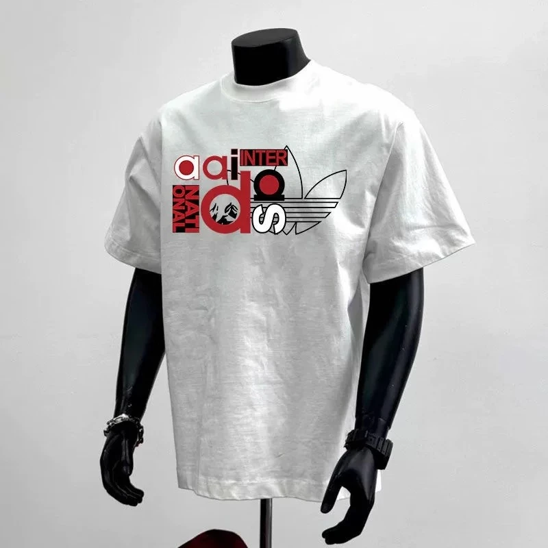 清奥特莱斯~剪标清仓大码2~300斤高级感潮纯棉短袖t恤男女款上衣