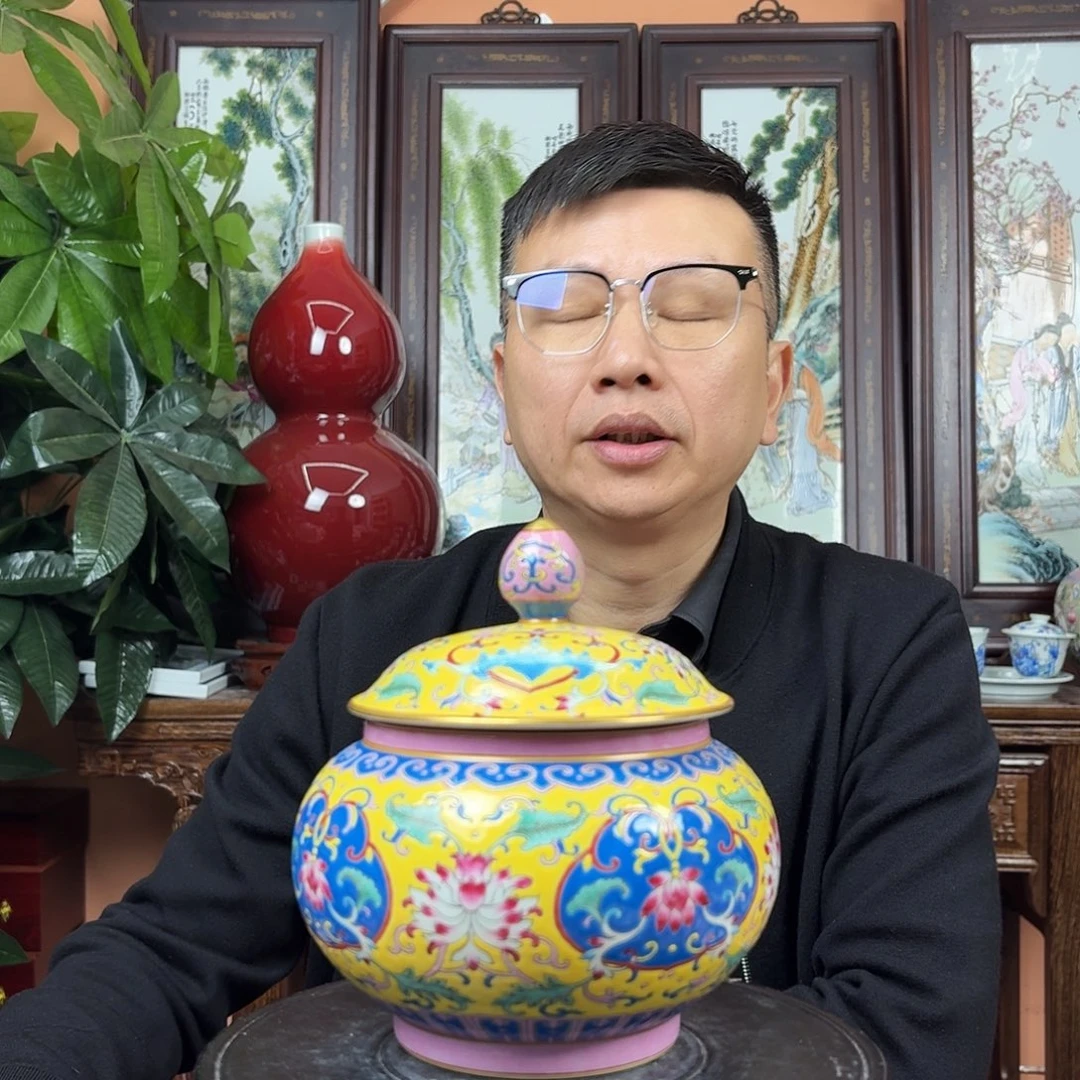 共***鸣摆件陶景德镇陶瓷手工罐子