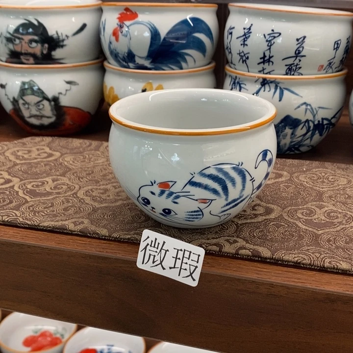 釉下老陶泥手工绘制